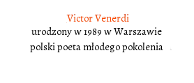 Victor Venerdi autor wierszy o miłości, author of romantic poems